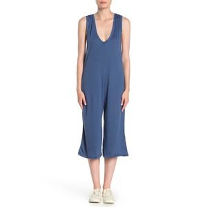 Cotton Emporium NWT Blue Double V Sleeveless Jumpsuit #7523R Women's M